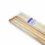 Manche à balai bois vernis 120 cm – Manche universel robuste pour balais et brosses
