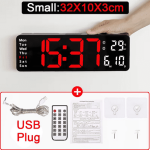 Horloge murale numérique 8082 – Grand écran LED, fonction mémoire, design moderne – Image 2