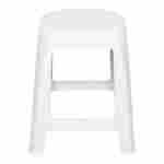 Tabouret LUX GM blanc/bleu – Tabouret grand modèle design, robuste et confortable