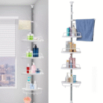 Étagère de Coin Salle de Bain Télescopique 320 cm PROHOUSE LYNA 4 niveaux