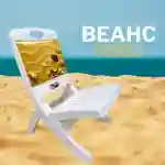 Chaise Plage Pliante Décorée Uni Plast Légère Compacte