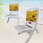 Chaise Plage Pliante Décorée Uni Plast Légère Compacte – Image 2