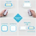 3 Spots LED multifonctions Sans Fil à Piles avec Télécommande – Image 3