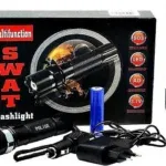 Lampe Torche LED SOS en Métal SWAT – Tactique Puissante Zoom - الصورة 2