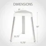 Tabouret salle de bain blanc GM – Sécurité & confort – Image 3