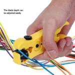 Pince Coupante Dénudeur 3en1 Jaune – Câble Réseau UTP/STP – Image 2