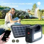 Bloc Secours 3 Lampes bluetooth et usb avec panneau Solaire GD-8007 – Image 2