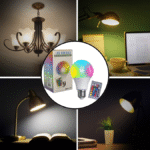 Ampoule LED + télécommande 12W E27 RGBW