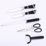 Service Couteaux Cuisine 9PCS Noir – Élégance & Précision au Quotidien – Image 3