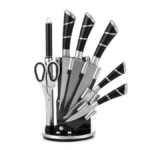 Service Couteaux Cuisine 9PCS Noir – Élégance & Précision au Quotidien – Image 2