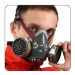 Masque Respiratoire avec Lunette 8201 – 2 Filtres Gel Silice – Image 2