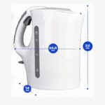 Bouilloire électrique blanche Bomann 1,5L 2200W – Sans fil – Image 3