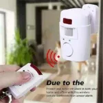 Mini alarme détecteur de mouvement avec 2 télécommandes – Sirène sans fil 105 dB, sécurité maison et bureau
