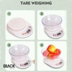 Balance de Cuisine Gâteau + Assiette 5kg MIR SAT – Précision & Simplicité – Image 2