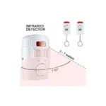 Mini alarme détecteur de mouvement avec 2 télécommandes – Sirène sans fil 105 dB, sécurité maison et bureau – Image 3