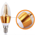 Lampe LED E14 Lustre 5W Doré Maxi 2 – Éclairage d’Atmosphère Élégant – Image 2
