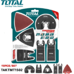 Kit Accessoire Multifonction ponçage, découpe, râpage, polissage15pcs TAKTMT1502 Total Pro