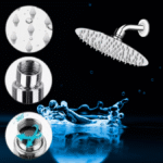 Pomme Douche Ronde Inox 1/2" CIE - الصورة 2