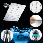 Pommeau Douche Carré Chrome 3 mm  9L/min  GLR – Image 2