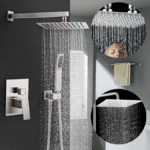 Pommeau Douche Carré Chrome 3 mm  9L/min  GLR
