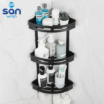 Étagère d’Angle 3 Étages Noire SAN-WATER Pratique