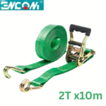 Ceinture câblage cliquet 2x10m vert Emcom – Arrimage