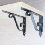 Support Noir Fer Forgé 300mm – Image 2