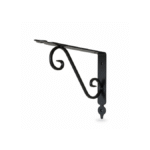 Support Noir Fer Forgé 200mm Style Classique Durable