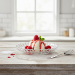 Assiette Transparente Cristal Verre Trempé 15cm – Image 2