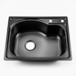 evier cuisine - EVIER CUISINE 1 BAC INOX NOIR 58X42 AVEC SIPHON - SOGEDIM Market