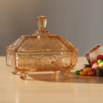 Sucrier en verre BYS JZ-2067 élégant transparent