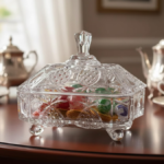 Sucrier en verre BYS JZ-2067 élégant transparent – Image 2