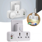 [no 329] - [NO 329] FICHE ADAPTATEUR DOUBLE +USB+INT 2500W QIAO SHENG - SOGEDIM Market