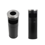 POUBELLE INOX NOIR AVEC CENDRIER 20L K.3*10 SMC