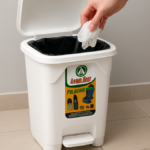 POUBELLE A PEDALE 40L BLANC AZIZA PLAST - Image 1 - SOGEDIM Market