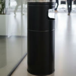 POUBELLE INOX NOIR AVEC CENDRIER 20L K.3*10 SMC – Image 2