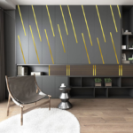 BANDE ADHESIVE MUR DOREE MM – Image 2