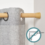 TRINGLE EXTENSIBLES ROND FAUX BOIS 120CM HQ025 JYD