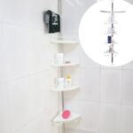 ETAGERE DE COIN SALLE DE BAIN TELECOPIQUE 4ETA SP PLAST