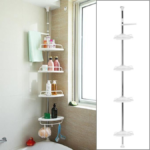 ETAGERE DE COIN SALLE DE BAIN TELECOPIQUE 4ETA SP PLAST – Image 4