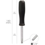 TOURNVIS DOUILLE 1/4 POIGNE NOIR – Image 2