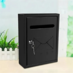 BOITE A LETTRE METAL NOIR CARRE JUNLANG