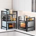 SUPPORT MICRO ONDE 2 ETAGES METAL – Image 2