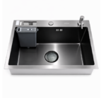EVIER CUISINE INOX 1BAC NOIR AVEC ACCESSOIRES 60x45CM
