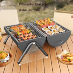 BARBECUE FUMOIR PORTABLE 2 GRILLE 2 BASSIN IMP - Image 1 - SOGEDIM Market