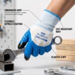 GANT LATEX BLANC-BLEU-NOIR VAS II KING – Image 3