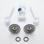SIPHON EVIER 2 BAG INOX BLANC/GRIS KENZA