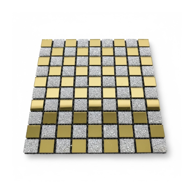 mosaique miroir - MOSAIQUE MIROIR AUTOCOLLANT 30X30 DORE/CHROME/BRONZE - SOGEDIM Market