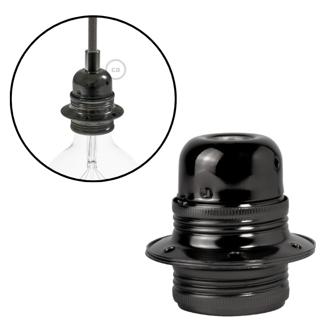 douille e27 - DOUILLE E27 DOUBLE BAGUES LUSTRE NOIR IMP - SOGEDIM Market