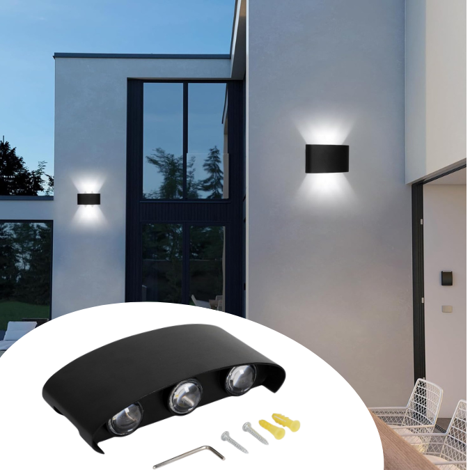 applique mural - APPLIQUE MURAL NOIR 3 LAMP 6W 6500K LED WALL - SOGEDIM Market